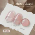Vernis à ongles gel gelée translucide Born Pretty TS09 effet blush discret à plusieurs couches - Violet Rosâtre Translucide (TS09)