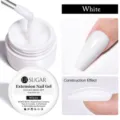 UR SUGAR 15ml White Extension Nail Gel UV LED Soak Off Builder Gel for Quick Manicure - 02/White