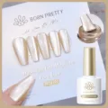 BORN PRETTY Moonlight Cat Magnetic Nail Gel Lack MY103 Champagner Perle Schimmer - Weiches Mondweiß (MY103)