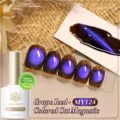 BORN PRETTY Grape Iced MY124 magnetic gel polish with sparkling glass bead cat eye effect - Grape Iced (MY124)