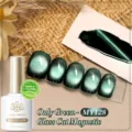BORN PRETTY green glass cat eye magnetic gel nail polish for shimmering manicures - Emerald Green (MY128)