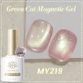 BORN PRETTY Green Cat Magnetic Gel Polish in MY219 sparkling pinkish shimmer finish. - MY219 (Light Pink Cat Eye)