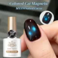 BORN PRETTY Salted Cocoa magnetische kattenoog gel nagellak in diep roodbruine kleur - MY570