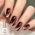 Born Pretty Magnetischer Katzenaugen-Gellack in glänzendem Rotbraun für Nagelkunst - Glasperlen-Katzenaugen-Stil (MY719) / Braun Teegold