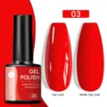 Vernis à ongles gel rouge UR SUGAR 03 avec effets de finition brillant et mat durables - Brillant/Mat / 03 Rouge Vif