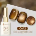 Vernis à ongles gel magnétique œil de chat ambre UR SUGAR teinte CA12 marron rouge - CA12