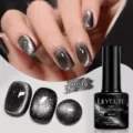 Smalto gel magnetico silver cat eye LILY'CUTE MC19 per nail art professionale di lusso - MC19