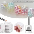 BORN PRETTY white poking nail gel and base gel kit for 3D textured nail art - White Gel Set (With Base Gel & Crystal Stick) / White