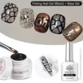 BORN PRETTY black poking nail gel and base gel set for creative DIY nail art designs - Black Gel Set (With Base Gel & Crystal Stick)