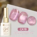 Vernis gel magnétique UR SUGAR CA18 rose avec effet cristal scintillant - CA18