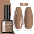 UR SUGAR 7ml καφέ τζελ βερνίκι νυχιών #19 διαθέσιμο σε γυαλιστερό και ματ φινίρισμα - Γυαλιστερό/Ματ / Καφέ του Καφέ (19)