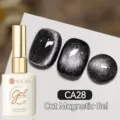 Vernis à ongles URSUGAR Cat Magnetic Gel CA28 effet œil de chat pailleté argenté nail art - CA28