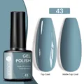 UR SUGAR 7ml Soak Off UV LED Gel βερνίκι νυχιών No. 43 με γυαλιστερό και ματ αποτέλεσμα - Γυαλιστερό/Ματ / 43 Μπλε-Γκρι