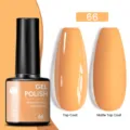 UR SUGAR gel nail polish color 66 professional soak-off LED UV lacquer with matte finish - Glossy/Frosted / 66 Orange Yellow