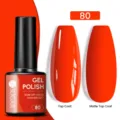 Professional UR SUGAR bright orange soak-off UV LED nail gel polish with shiny and matte finishes - Glossy/Frosted / 80 Bright Orange