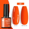 UR SUGAR bright orange gel nail polish shade 81 with glossy and matte finish 7ml - Glossy/Frosted / 81 Bright Orange