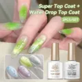 Επαγγελματικό σετ BORN PRETTY Water Drop Top Coat για καθαρά 3D εφέ τέχνης νυχιών - Πακέτο 2 τεμαχίων / Top Coat Σταγόνα Νερού Και Crystal Top Coat