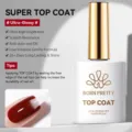 BORN PRETTY 15ml Super Top Coat ultra-brillant pour ongles en gel UV LED Longue durée - Crystal Plated Top Coat
