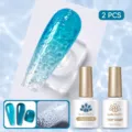 Set de 2 gels à ongles BORN PRETTY pour un effet de texture ondulation d'eau d'été - Ensemble 2 Pièces 08 / Ensemble deux pièces
