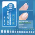 Professional 300pcs XS square soft gel nail tips with matte finish in plastic storage box - XS-Square Circular Style / 300pcs