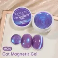 Gel de uñas magnético LILY'CUTE ojo de gato morado con purpurina azul brillante MG10 - MG10