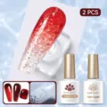 Kit de 2 vernis à ongles BORN PRETTY avec gel couleur et top coat effet ondulé - Ensemble 2 Pièces 10 / Ensemble deux pièces