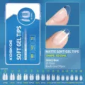 Professional matte soft gel nail tips in XS-Oval shape, 300 count box with 15 sizes - XS-Oval Style / 300pcs