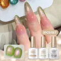 Σετ 3 βερνικιών BORN PRETTY με top coat εφέ σταγόνας νερού 3D και ημιδιάφανο ροζ χρώμα - Σετ 3 Τεμαχίων 05 / 3 Μπουκάλια