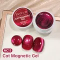 Esmalte de uñas LILY'CUTE Cat Magnetic Gel en rojo rubí brillante MC13 para manicura DIY - MG13