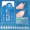 Ματ νύχια soft gel σε σχήμα αμύγδαλου M με πίνακα 15 μεγεθών - Στυλ M-Αμύγδαλο / 300 τεμάχια