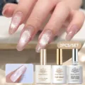 Set di 3 smalti gel Born Pretty con top coat effetto goccia d'acqua 3D professionale - Set di 3 pezzi / Stile 04
