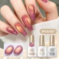 Σετ 3 BORN PRETTY μαγνητικό τζελ βερνίκι με top coat για εφέ σταγόνας νερού - Σετ 3 Τεμαχίων 012 / 3 Μπουκάλια