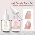 Detailed view of BORN PRETTY cuticle oil set and nail care treatment results - 2 Piece Set