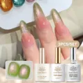Set di 3 pezzi BORN PRETTY smalto gel da 15ml con top coat effetto gocce d'acqua - Set di 3 pezzi / Stile 05