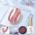 Kit Born Pretty avec poudre chrome or rose et top coat sans essuyage de 10 ml - Ensemble 2 Pièces 21 / Ensemble deux pièces