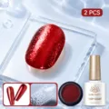 Set BORN PRETTY 2 pièces comprenant un top coat effet eau et une poudre miroir rouge - Ensemble 2 Pièces 22 / Ensemble deux pièces