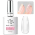 BORN PRETTY 8-in-1 heldere builder gel met flesje en glanzende nagelafwerking - 01 Transparant
