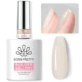 Detailweergave van BORN PRETTY 8-in-1 nagel builder gel met een doorschijnende melkwitte finish. - 04 Melkachtig Nude