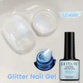 LILY'CUTE High-Shine Glitter Nail Gel Polish Shimmering Light Blue Shade LC-XS02 - XS02-Light Blue Glitter