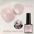 LILY'CUTE glitter gel nail polish in shimmering pink shade LC-XS03 for professional manicure - XS03-Light Pink Glitter