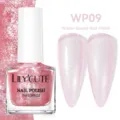 Esmalte de uñas al agua WP09 en rosa brillante con frasco de 7ml y muestras de uñas - Esmalte de Uñas a Base de Agua / 09 Rosa claro perlado