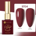 UR SUGAR 1-step gel nail polish in dark red ST04 with glossy and matte top coat finish - Deep Red (ST04)