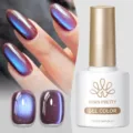 Born Pretty Red Brown Ice Crystal Cat Eye Gel Polish 10ml for Professional Nail Art Design - Wine Red Cat Eye (MY268)
