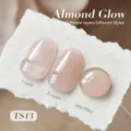 Vernis à ongles gel gelée Almond Glow translucide variante TS13 en plusieurs couches - Éclat d'Amande (TS13)