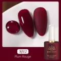 Vernis à ongles gel BORN PRETTY Plum Rouge SJ12 avec effets brillants et mats de finition - Prune Rouge (SJ12)