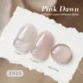 Vernis à ongles gel Born Pretty TS15 Pink Dawn effet gelée avec 2 couches - Aube Rose Nude (TS15)