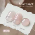 Vernis à ongles gel rose translucide Rosewater TS18 avec effets de couches - Eau de Rose (TS18)