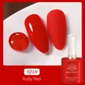 Vernis à ongles gel BORN PRETTY SJ18 Ruby Red avec finitions brillante et mate - Rouge Rubis (SJ18)