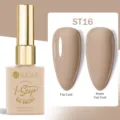 Vernis à ongle gel nude UR SUGAR ST16 avec effets top coat brillant et mat, 15ml - Couleur Thé au Lait (ST16)