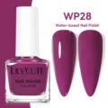 LILY'CUTE Water-based Nail Polish WP28 Mulberry Purple in Glossy and Matte Finish - Water-Based Nail Polish / 28 Mulberry Purple Red